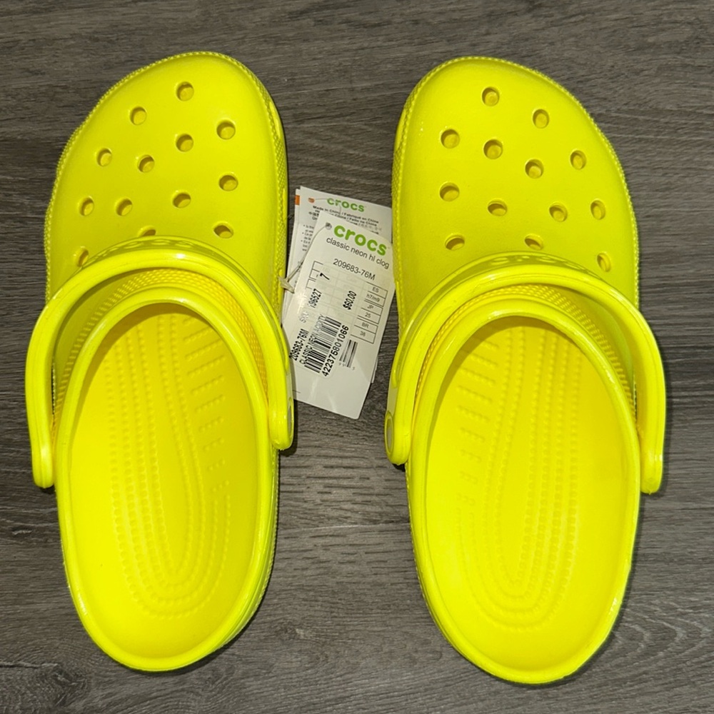 CROCS Bright Yellow Mules